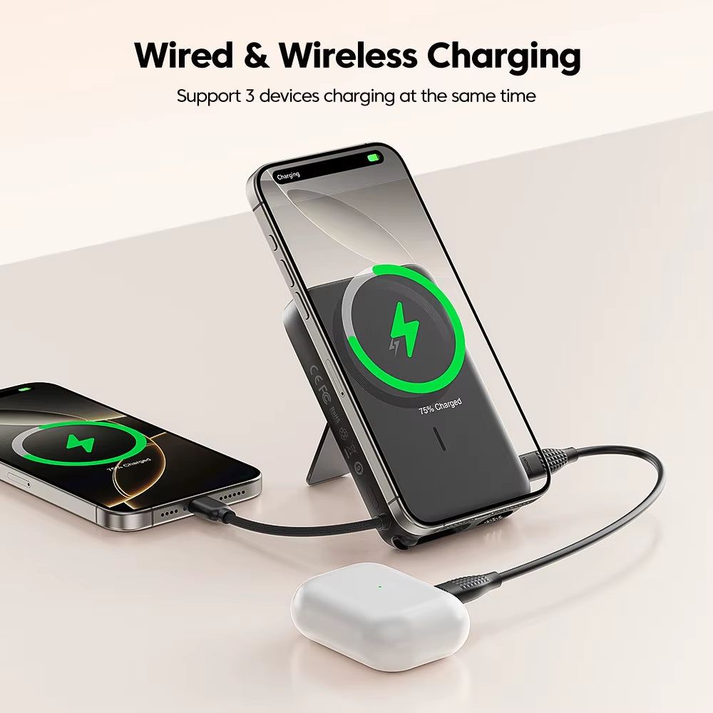 Powerbank 10000Mah Magnetic Wirelss 15W USB C PD 22.5W Fast Charge for Iphone 16 15 14 13 Portable Power Bank for Magsafe