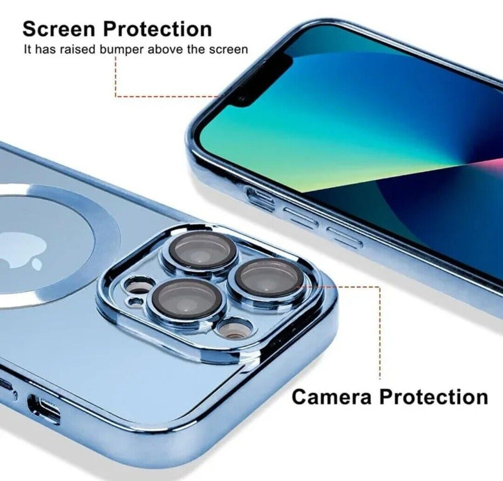 Lens Glass + Magsafe Case for Iphone 17 Pro Max 16 Pro 16E 15 plus 14 13 12 SE 7