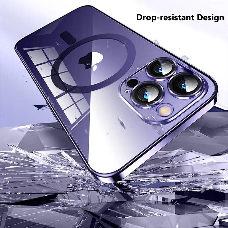 Lens Glass + Magsafe Case for Iphone 17 Pro Max 16 Pro 16E 15 plus 14 13 12 SE 7