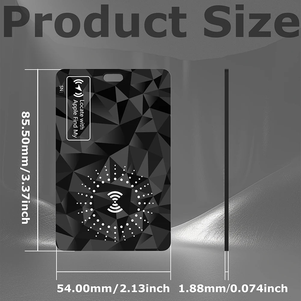 Wallet Tracker Card Wireless Charging Works for Apple Find My Ultra Thin Tracker Wallet Anti-Loss Card Keys Suitcase Bag Locator