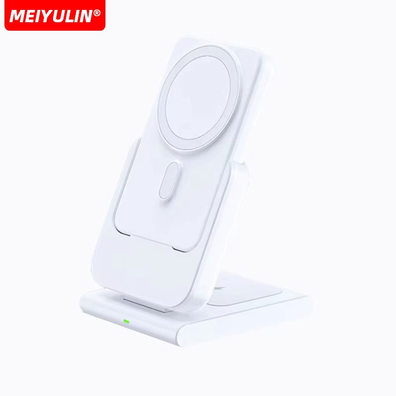 3In1 10000Mah Magnetic Wireless Power Bank Fast Charging Base Stand 5000Mah Portable External Battery for Apple Iwatch Iphone 15