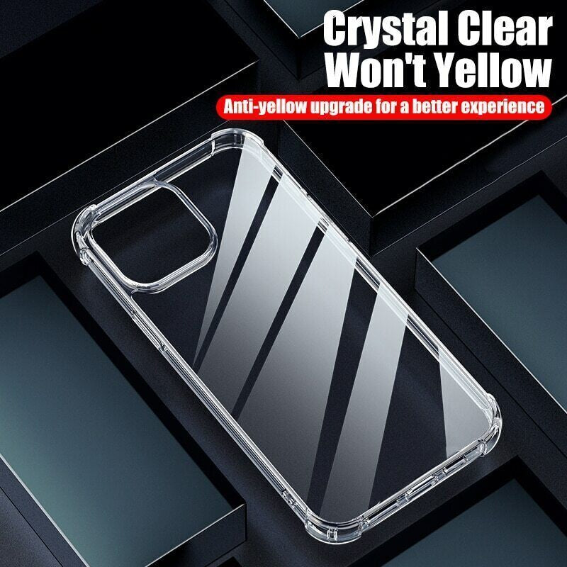 Clear Case for Iphone 15 14 13 11 12 Pro Max 7 8 SE X Shockproof Gel Cover