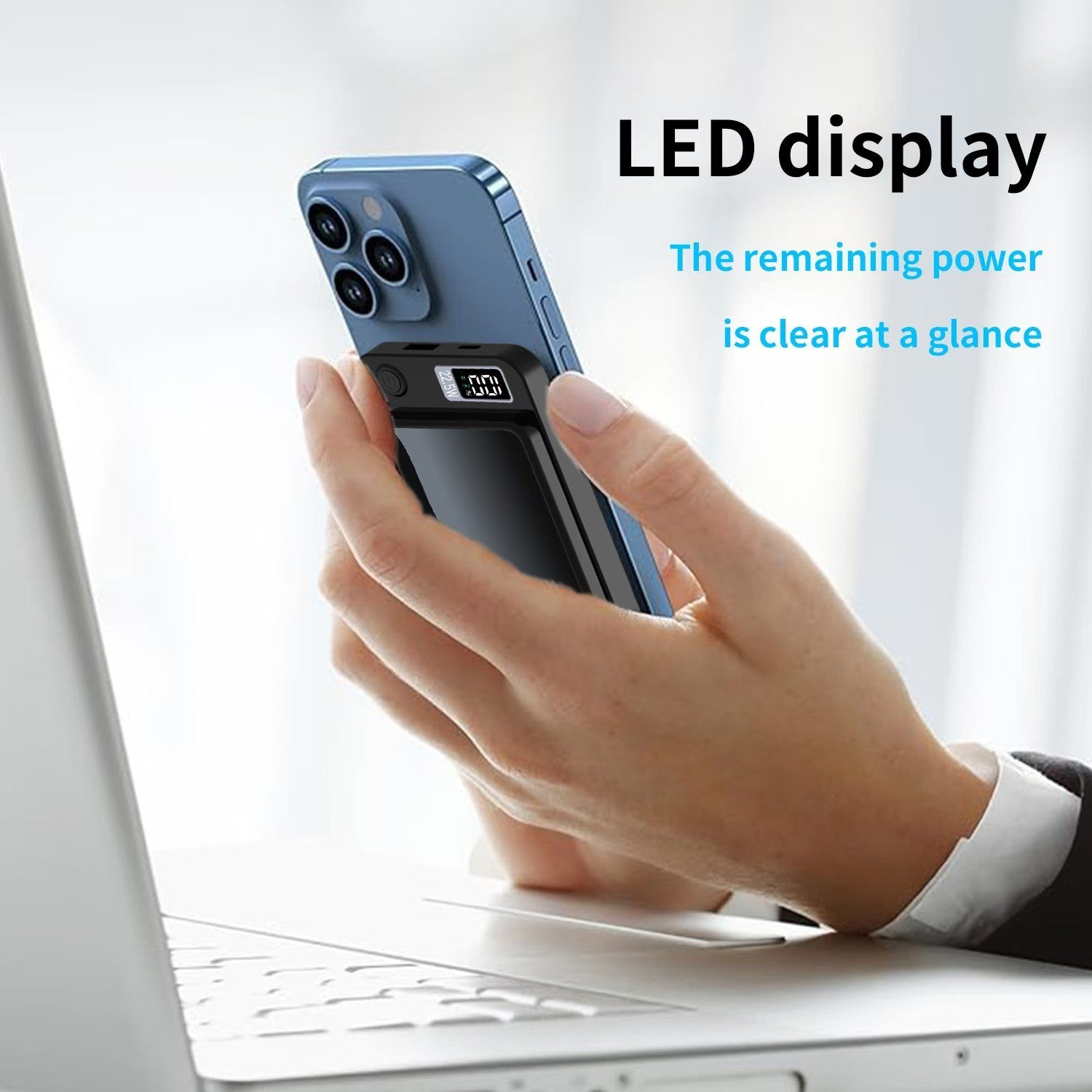 Magsafe Power Bank Portable Charger 10000Mah Magnetic Battery Pack for Iphone UK