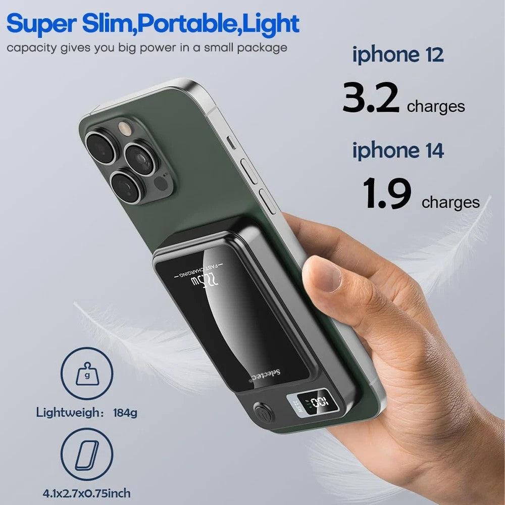 Magsafe Power Bank Portable Charger 10000Mah Magnetic Battery Pack for Iphone UK